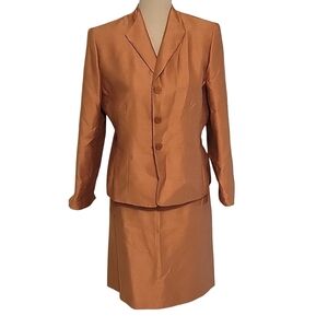 (D) Le Suit Petite Urban Chic Skirt Suit Set Womens Size Medium